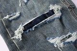 Calça Jeans Ksubi Azul Esverdeada Destroyed