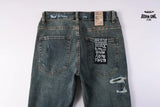 Calça Jeans Ksubi Azul Esverdeada Destroyed