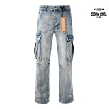 Calça Jeans Ksubi Cargo Azul Lavada