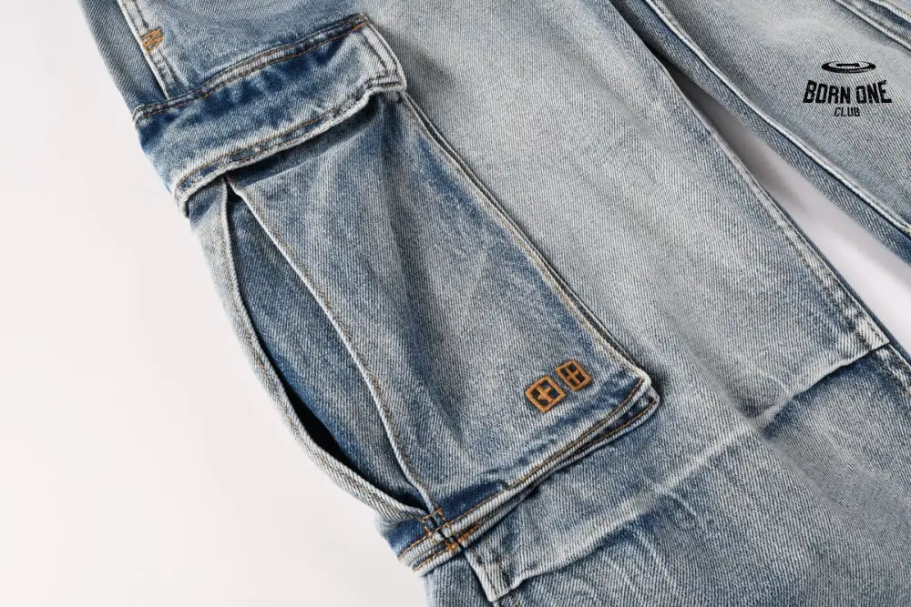 Calça Jeans Ksubi Cargo Azul Lavada