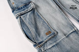 Calça Jeans Ksubi Cargo Azul Lavada