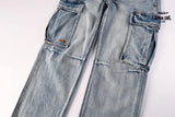 Calça Jeans Ksubi Cargo Azul Lavada