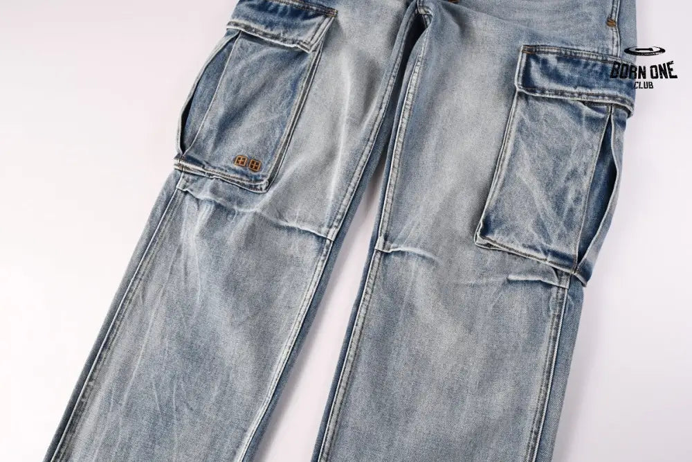 Calça Jeans Ksubi Cargo Azul Lavada
