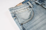 Calça Jeans Ksubi Azul Claro Patches Retangulares