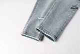 Calça Jeans Ksubi Azul Claro Patches Retangulares