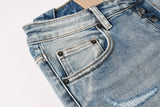 Calça Jeans Ksubi Cinza Claro Patches Retangulares