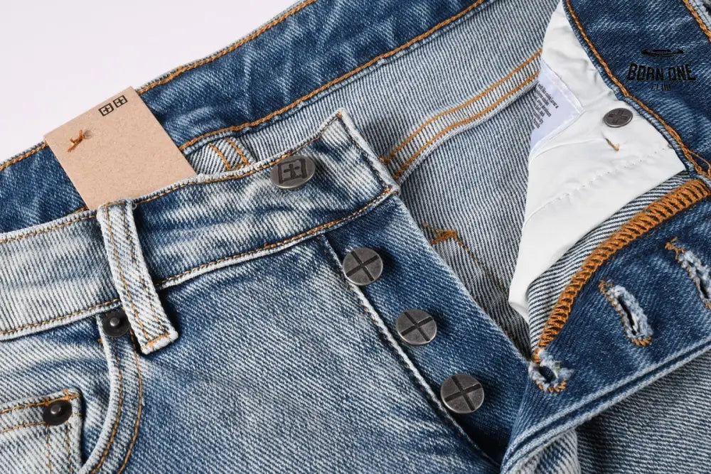 Calça Jeans Ksubi Cinza Claro Patches Retangulares