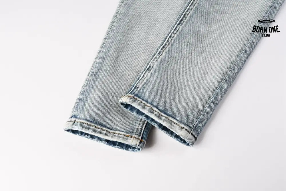 Calça Jeans Ksubi Cinza Claro Patches Retangulares
