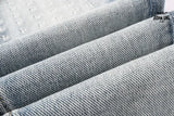 Calça Jeans Ksubi Cinza Claro Patches Retangulares