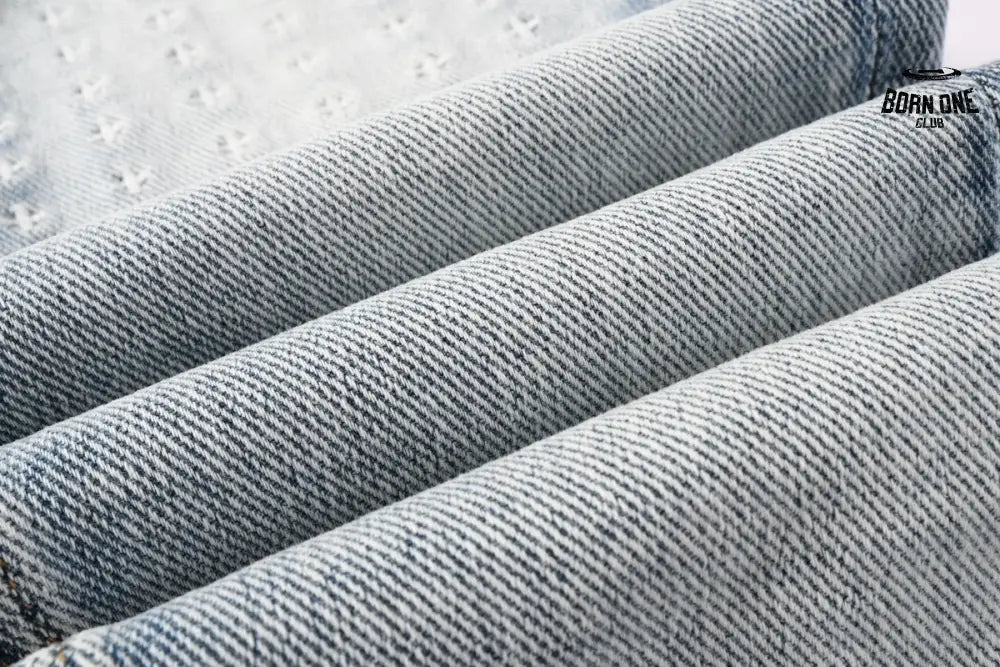 Calça Jeans Ksubi Cinza Claro Patches Retangulares