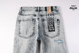 Calça Jeans Ksubi Cinza Lavada Bordado Script