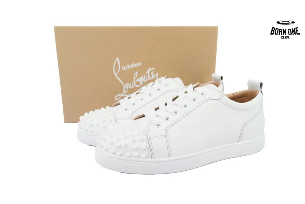 Christian Louboutin Louis Junior Spikes Flat White