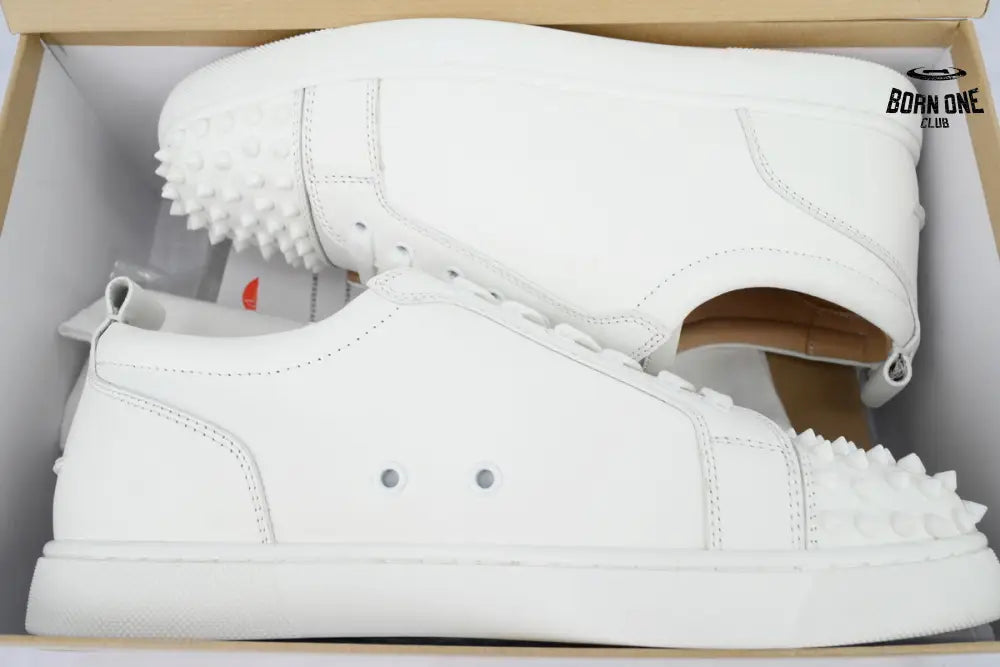 Christian Louboutin Louis Junior Spikes Flat White