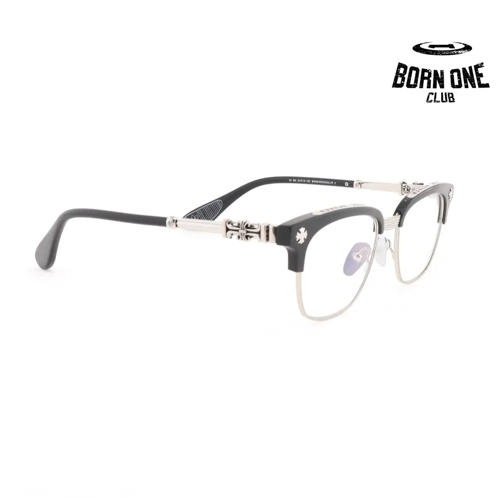 Óculos Chrome Hearts Bonennoisseur II Black Silver Plated