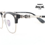 Óculos Chrome Hearts Bonennoisseur II Black Silver Plated