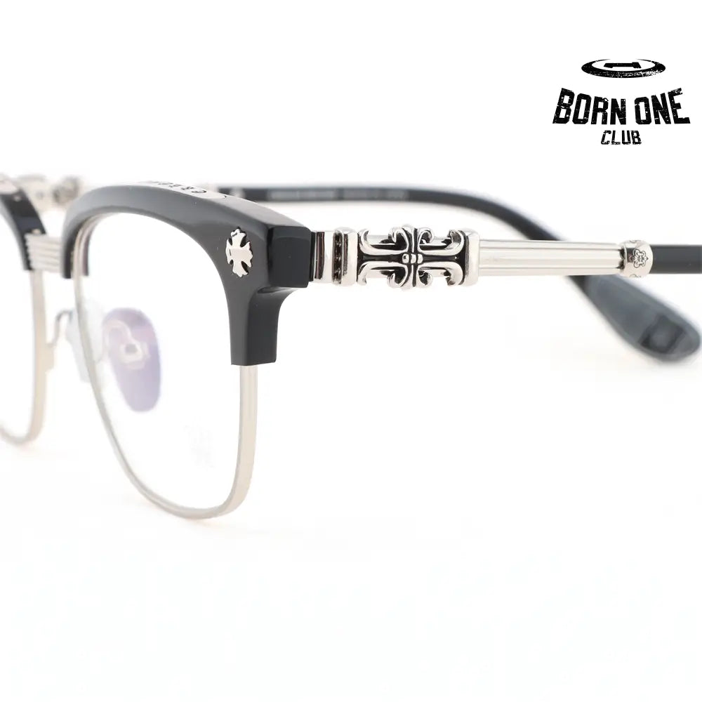 Óculos Chrome Hearts Bonennoisseur II Black Silver Plated