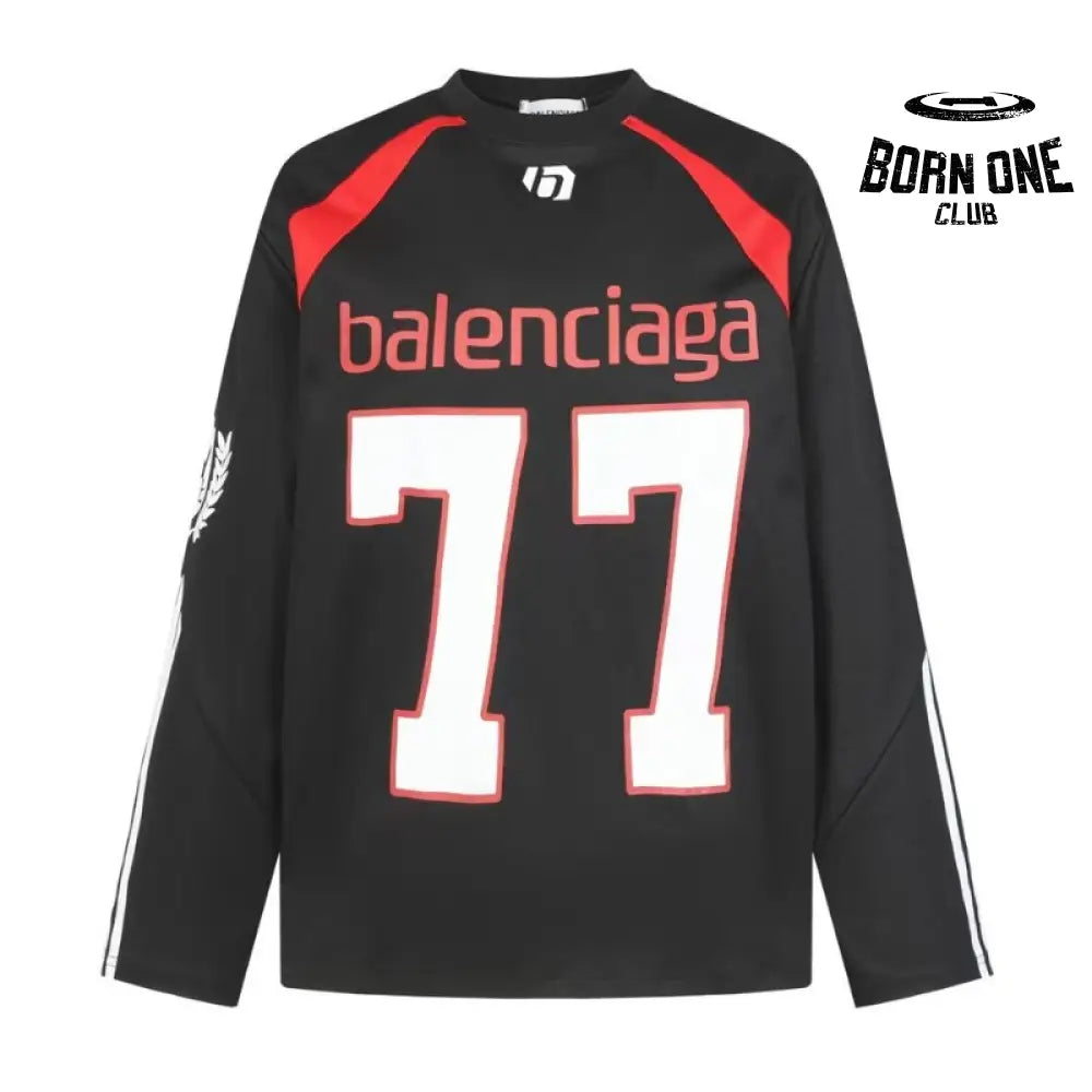 Camisa Balenciaga 77 Logo Preta