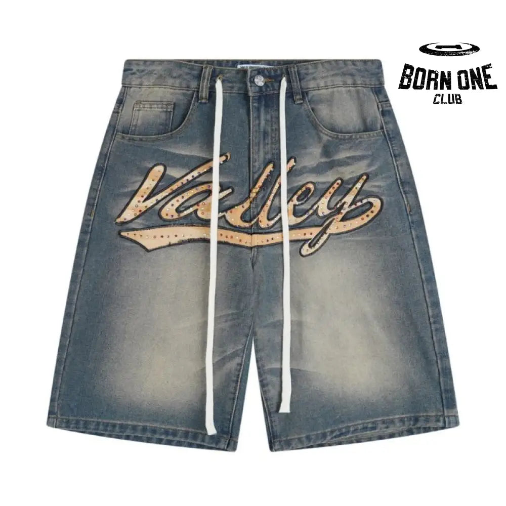 Shorts Vale Forever Valley Logo Denim