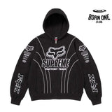 Jaqueta Supreme x Fox Racing Zíper Hooded Black