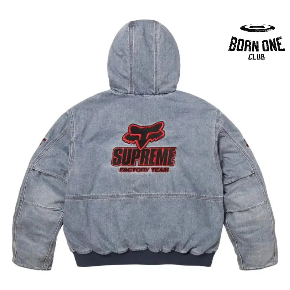 Jaqueta Supreme x Fox Racing Hooded Work Denim