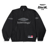 Jaqueta Balenciaga 3B Football Logo Track Preta