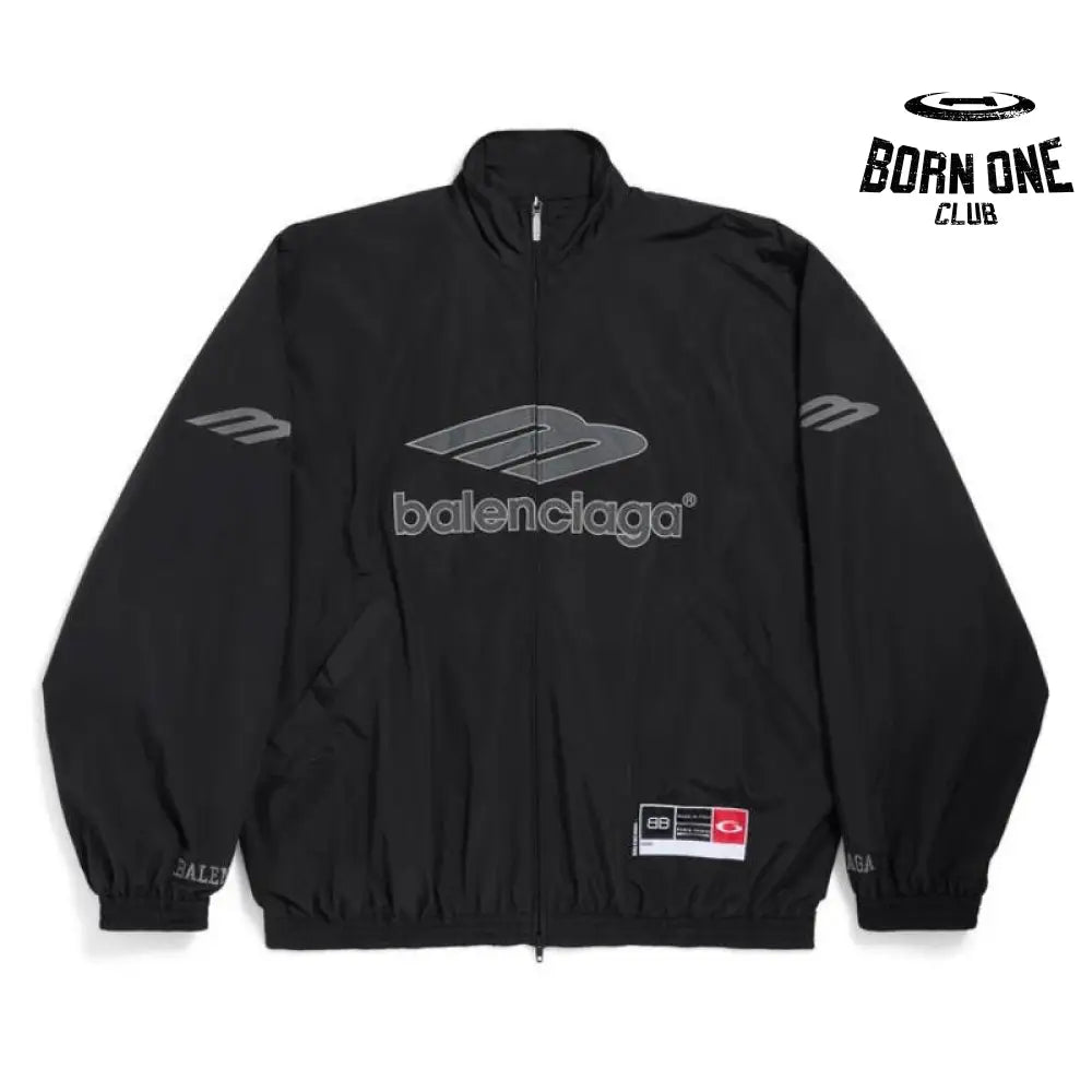 Jaqueta Balenciaga 3B Football Logo Track Preta