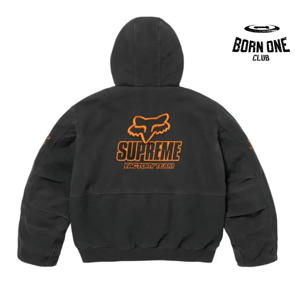 Jaqueta Supreme x Fox Racing Hooded Work Black