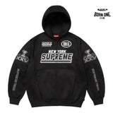 Moletom Supreme Football Zip Up Hooded Black