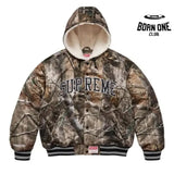 Jaqueta Supreme x Mitchell & Ness Varsity Satin AP Camo