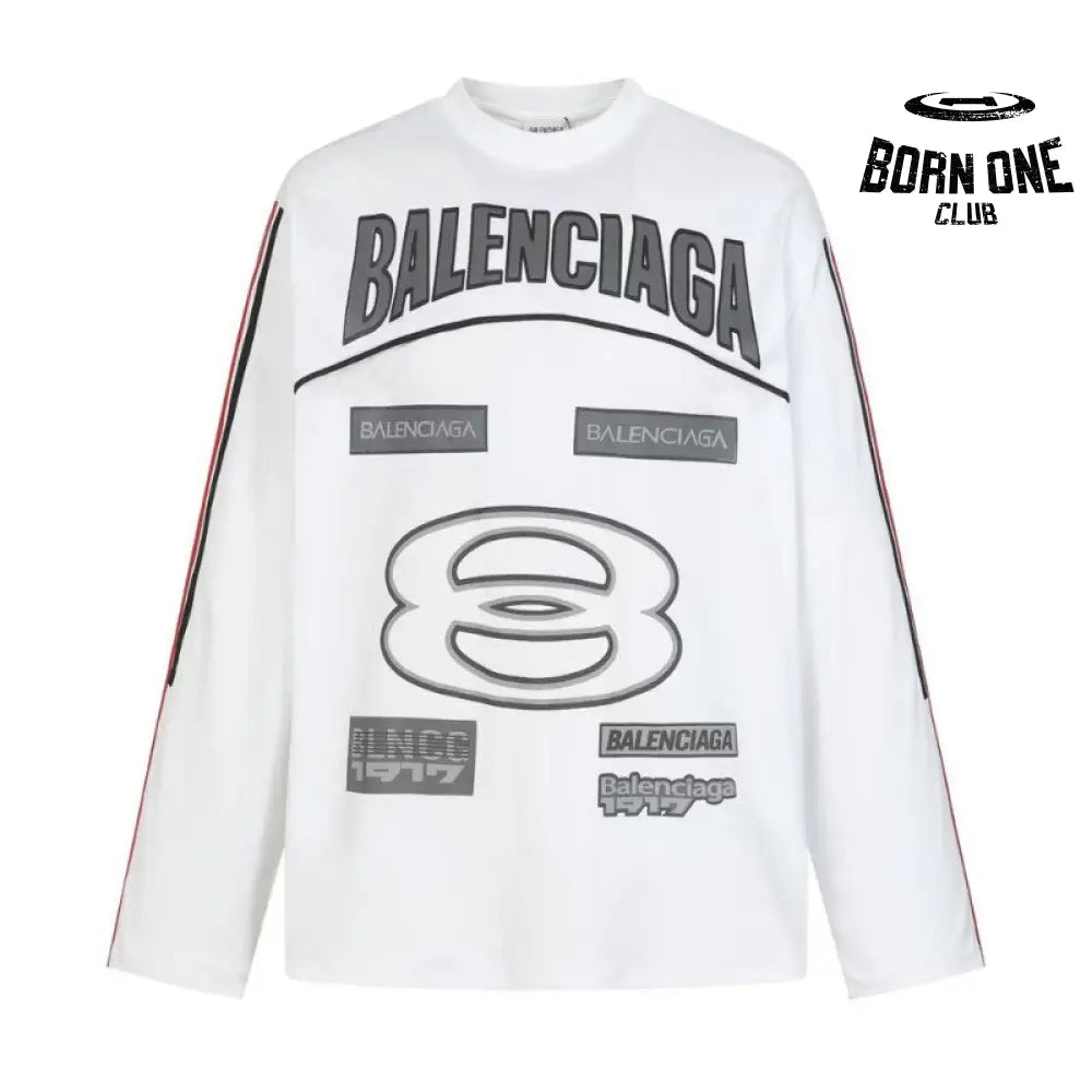 Camisa Balenciaga 1917 Logo "9" Branca