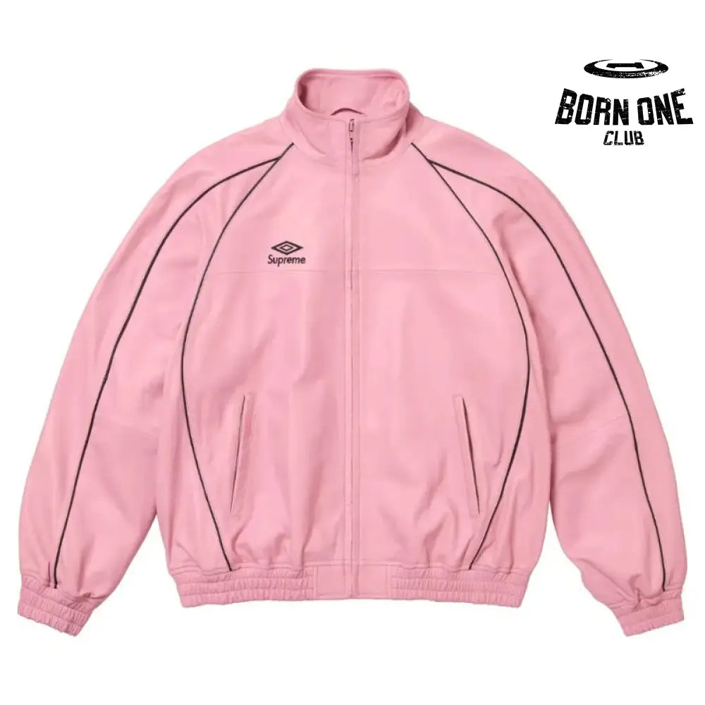 Jaqueta Supreme x Umbro Leather Track Pink