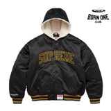 Jaqueta Supreme x Mitchell & Ness Varsity Satin Black