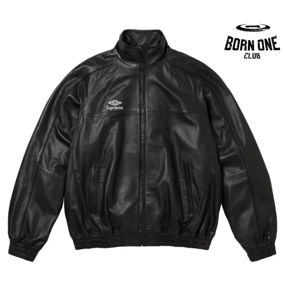 Jaqueta Supreme x Umbro Leather Track Black
