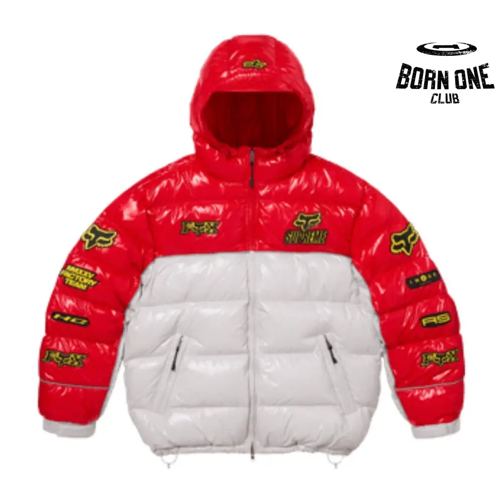 Jaqueta Supreme x Fox Racing Shiny Down Puffer White