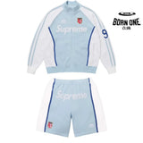 Conjunto Supreme x Umbro Zíper Light Blue