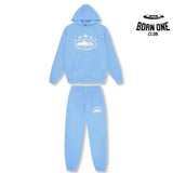 Conjunto Moletom Corteiz 5 Starz Alcatraz Azul