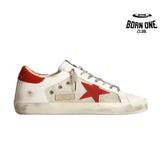 Golden Goose LTD Super-Star White Red Star