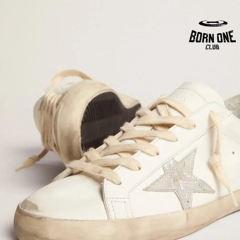 Golden Goose Super-Star White Star Silver