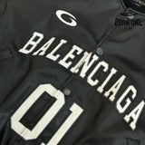 Jaqueta Balenciaga Basketball Bomber Leather Black