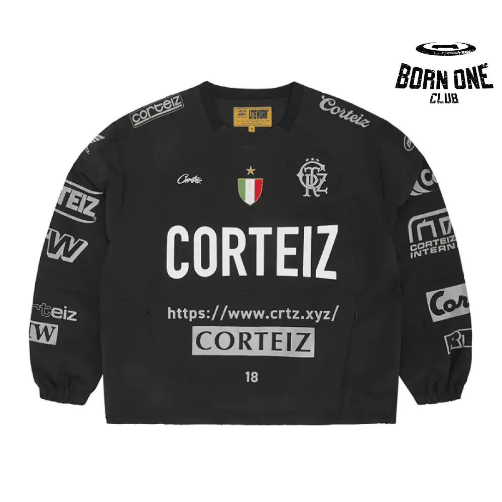 Corteiz Sponsors Training Pullover Black
