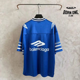 Camiseta Balenciaga Jersey V-neck Oversized Azul