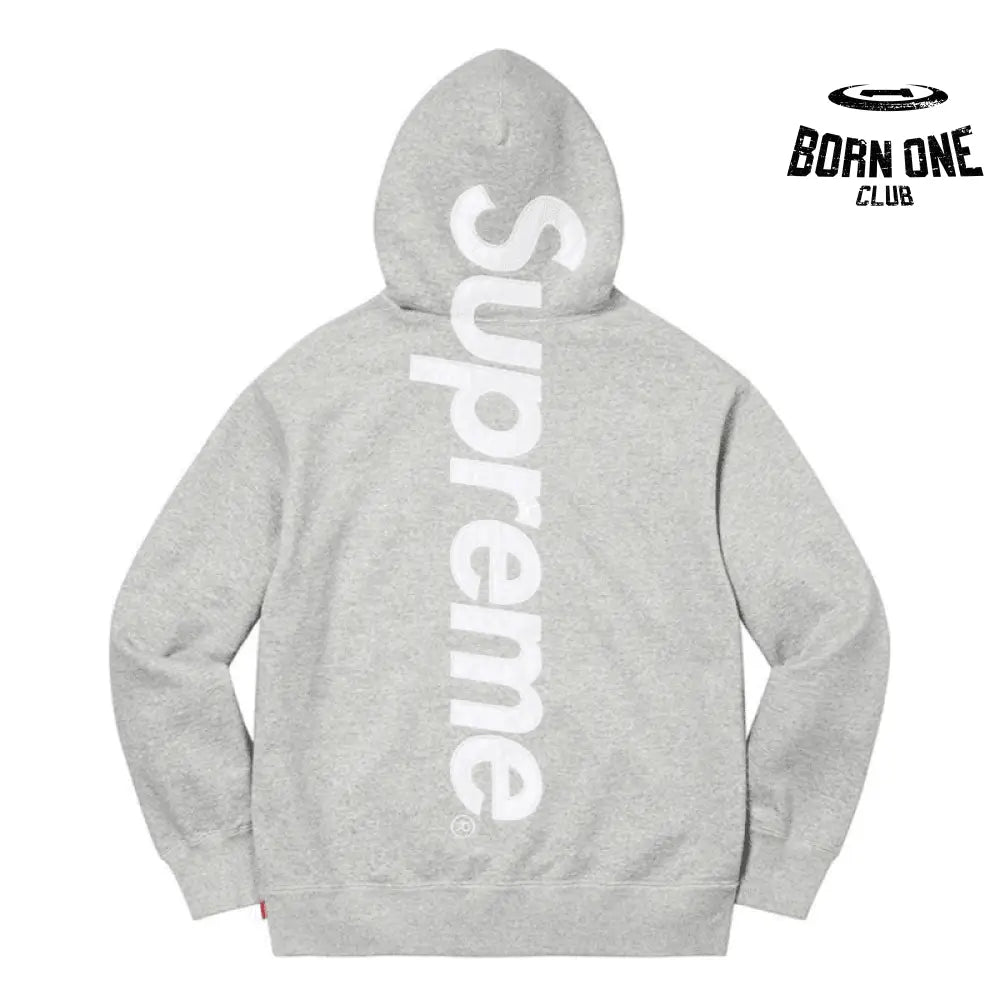 Moletom Supreme Satin Appliqué Cinza