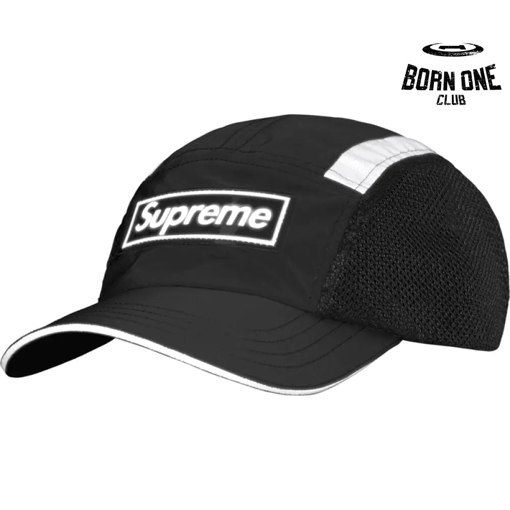 Boné Supreme Side Mesh Camp Cap Preto (Reflective)
