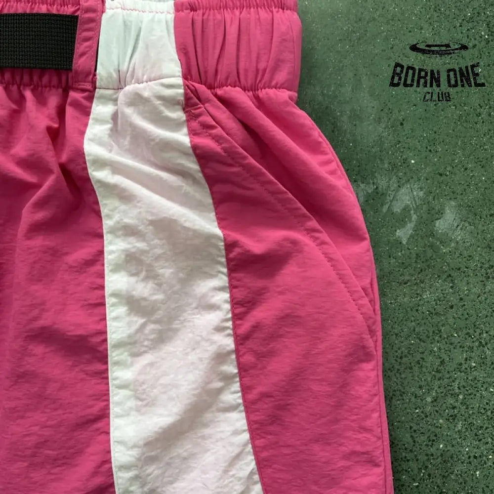 Shorts Corteiz Rosa Branco