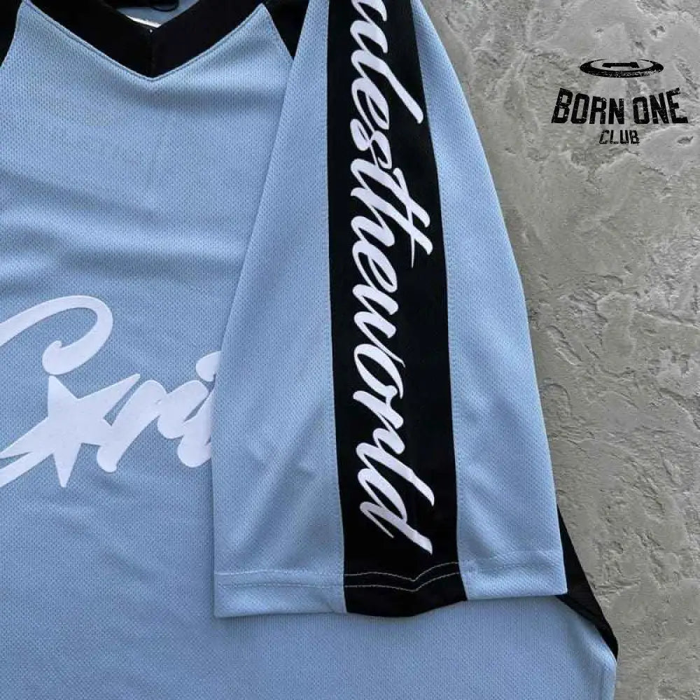 Camiseta Corteiz Alcatraz Football Azul