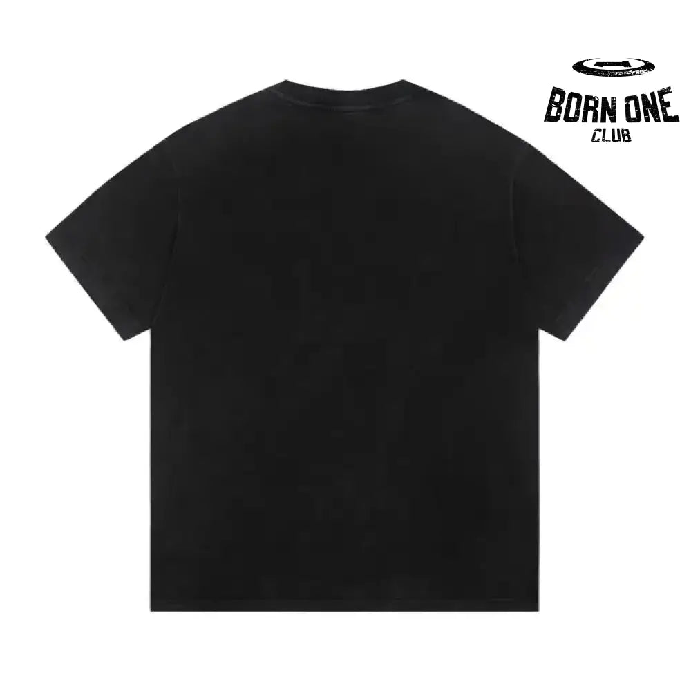 Camiseta Louis Vuitton LV Black Distressed Logo