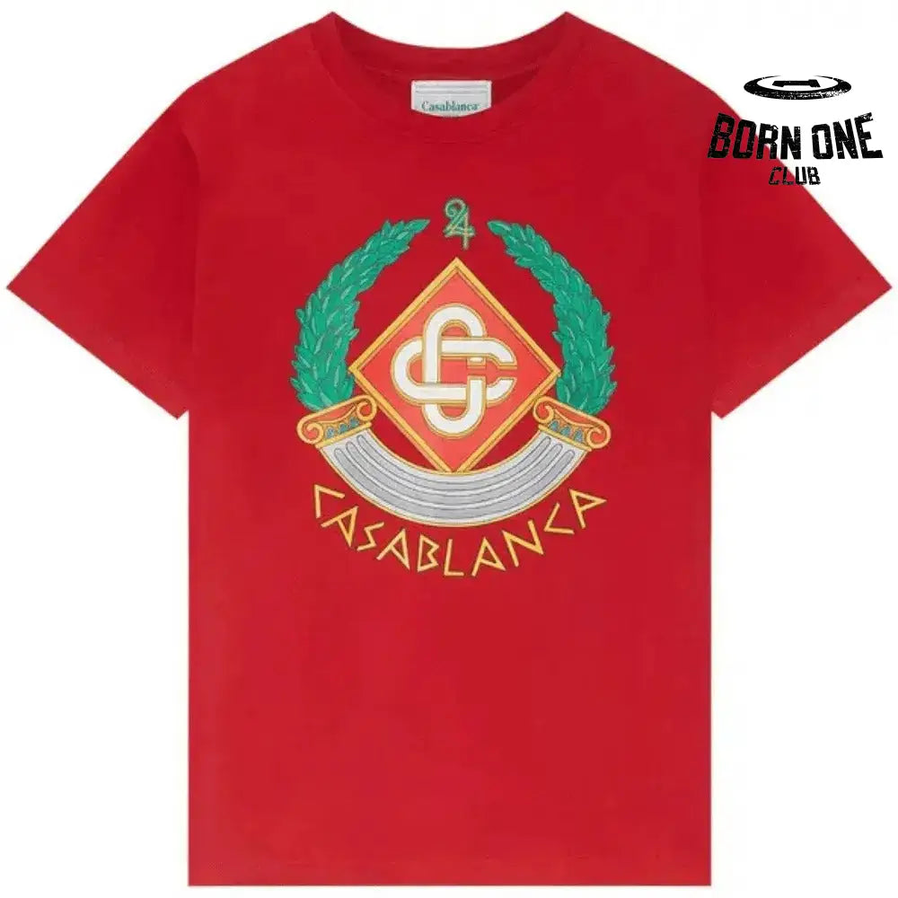 Camiseta Casablanca Casa Crest Vermelha