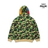 Jaqueta BAPE x SYNA By Central x Spotfy Shark Full Zip Camo Green