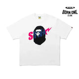 Camiseta BAPE x Syna by Central Cee Ape Head White
