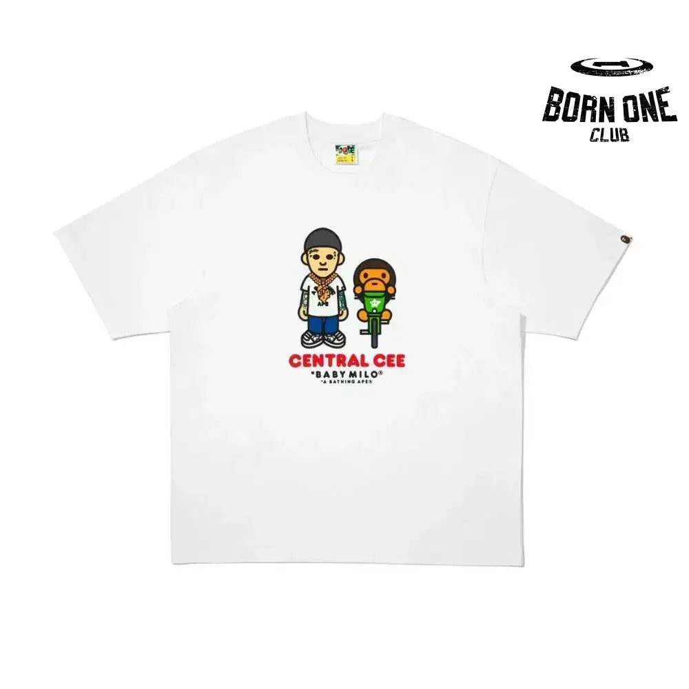 Camiseta BAPE x Syna by Central Cee Bax Milo White